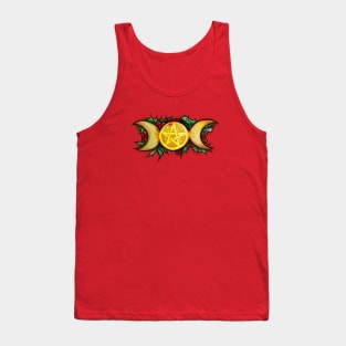 Triple Moon Yule Art Tank Top